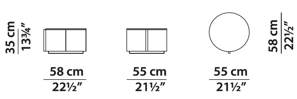 Круглый кожаный прикроватный столик Baxter BESIDE ARCH-00047813 - Вид №5