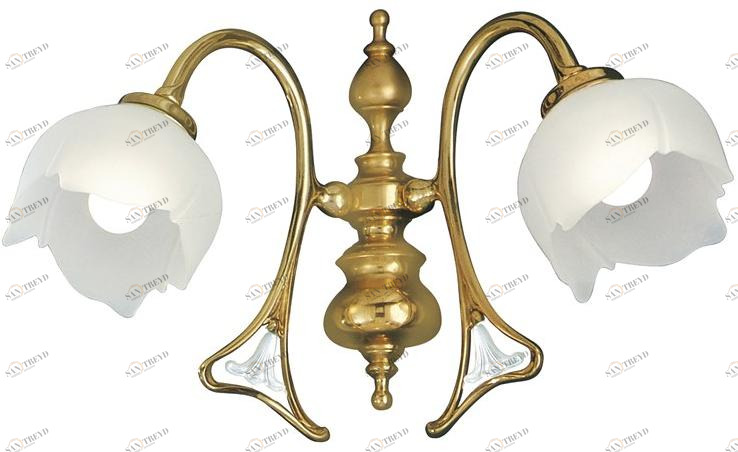 Possoni Illuminazione Настенный светильник из полированной латуни со стеклом Liberty 1400/a2