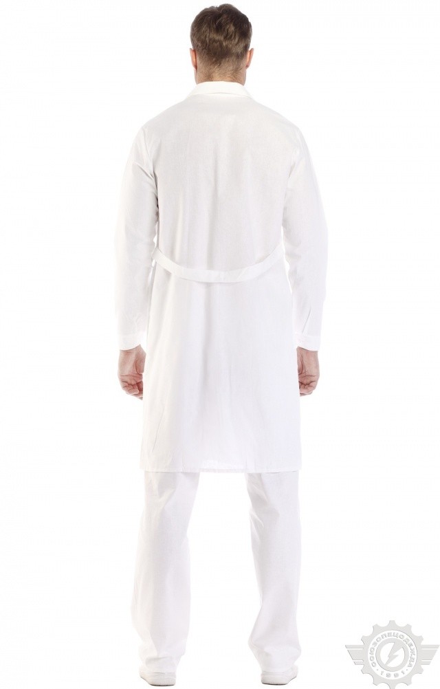 61715 Халат мужской белый  Медицинская одежда  размер 40-42/146-152 Спецодежда  - Вид №8