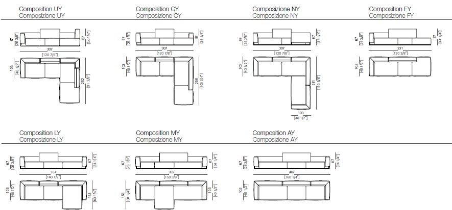 Arketipo Диван из ткани sun-id-1395455 - Вид №3