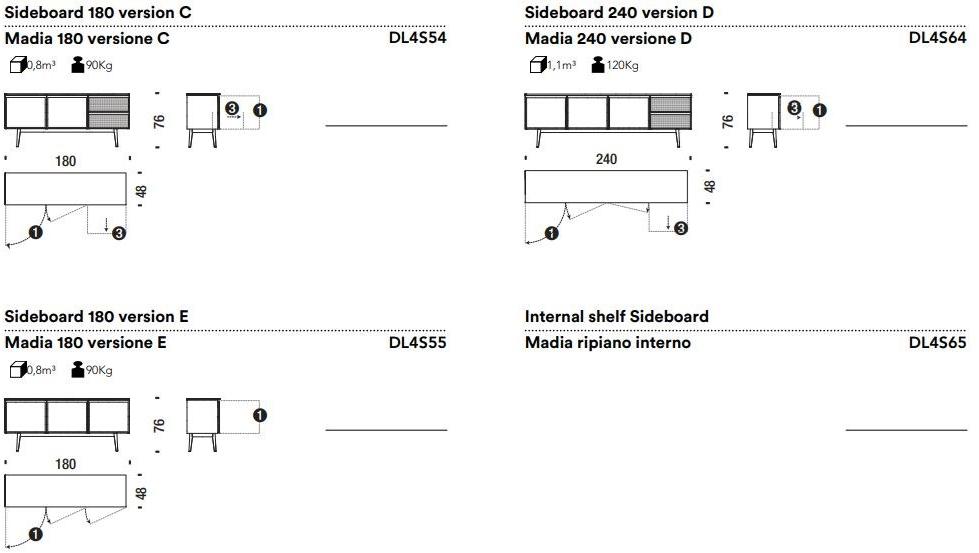 Moroso Комод с распашными дверцами и ящиками sun-id-1440843 - Вид №2