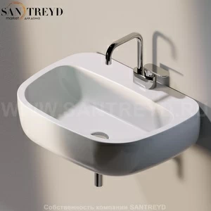 MN64L9016 Подвесная раковина настенная прямоугольная Ceramica Flaminia Mono белая