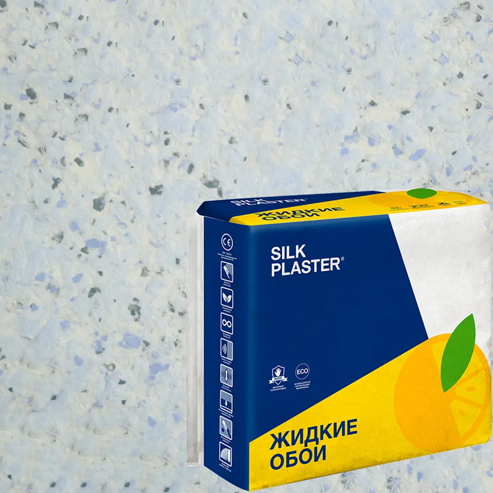 82736086 Жидкие обои Silk Plaster Absolute А406 1.115 кг цвет голубой STLM-0035108