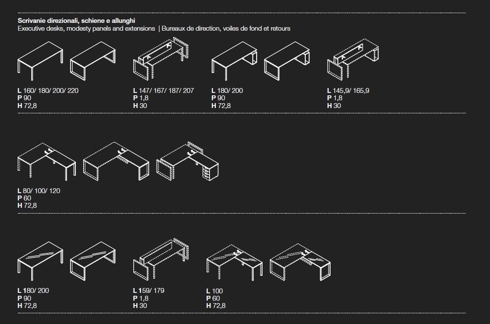 Прямоугольный стеклянный стол Las Mobili 5th Element ARCH-00050959