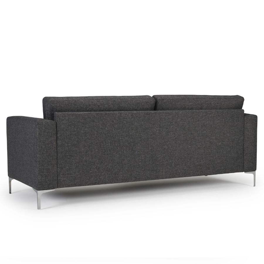 Диван трехместный Shea с хромированными ножками, темно-серый Kragelund 36403960348 - Вид №4