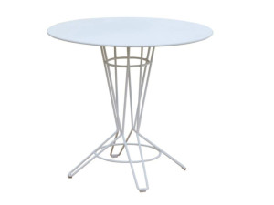 Стальной круглый садовый стол