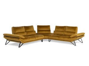 Кожаный модульный угловой диван