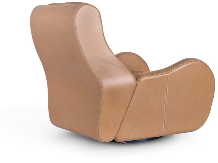 Greenapple Поворотное кожаное кресло с подлокотниками Perfect raw G702697  - Вид №2