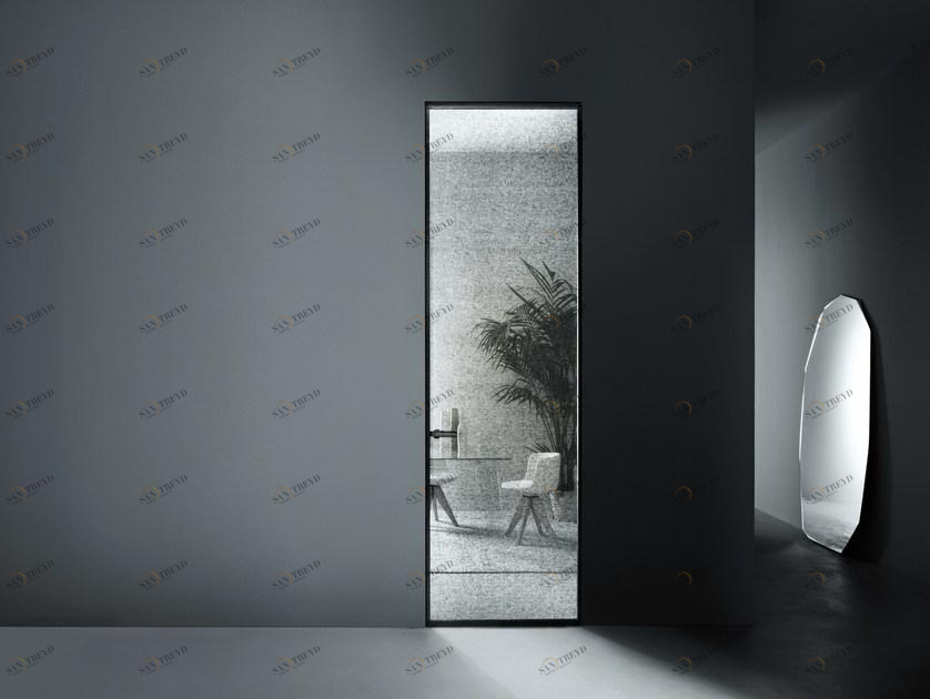Glas Italia Распашная дверь из стекла заподлицо со стеной Aladin sun-id-1497762