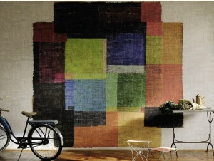 Élitis Панорамные моющиеся виниловые обои в клетку Raffia & madagascar