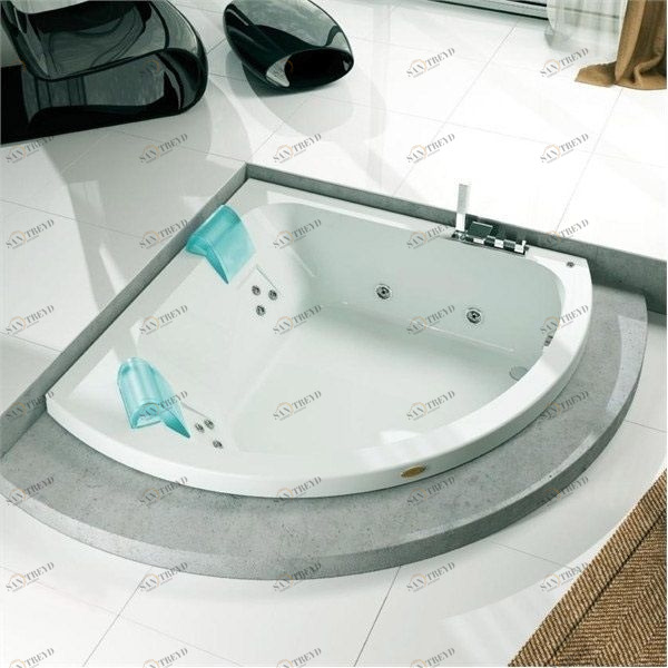 Ванна с гидромассажем "HYDRO BASE" Aquasoul Corner 155 встроенная 9443-695 Jacuzzi 9443695