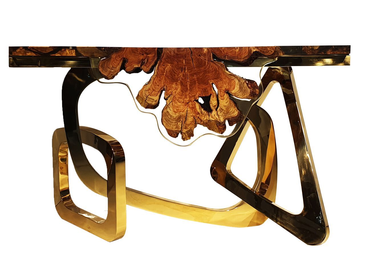 Прямоугольная консоль из оливкового дерева и смолы Legnor LEG2408788 ARCH-00127616 - Вид №2