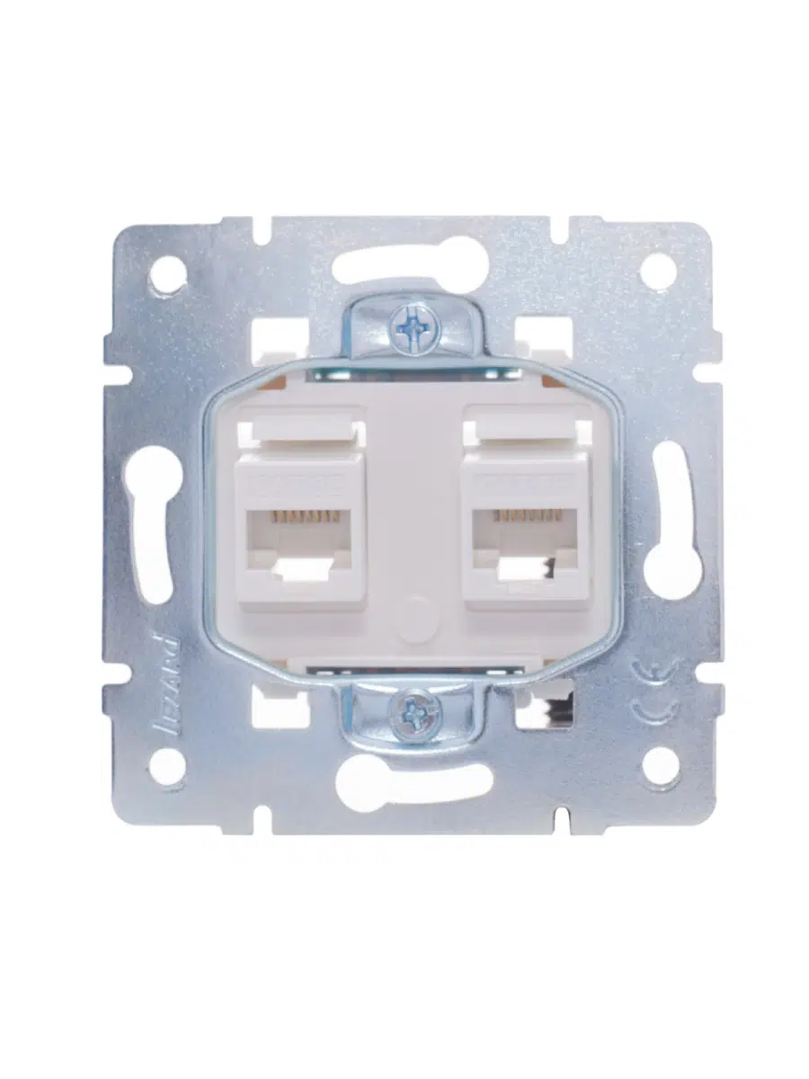 VESNA Розетка компьютерная 2-ая жемчужный LEZARD 742-3088-141 - Вид №4