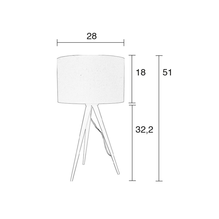 Лампа настольная Tripod, белая Zuiver 5200007 - Вид №10
