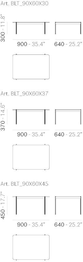 Pedrali Прямоугольный журнальный столик Blume sun-id-1447777 - Вид №6