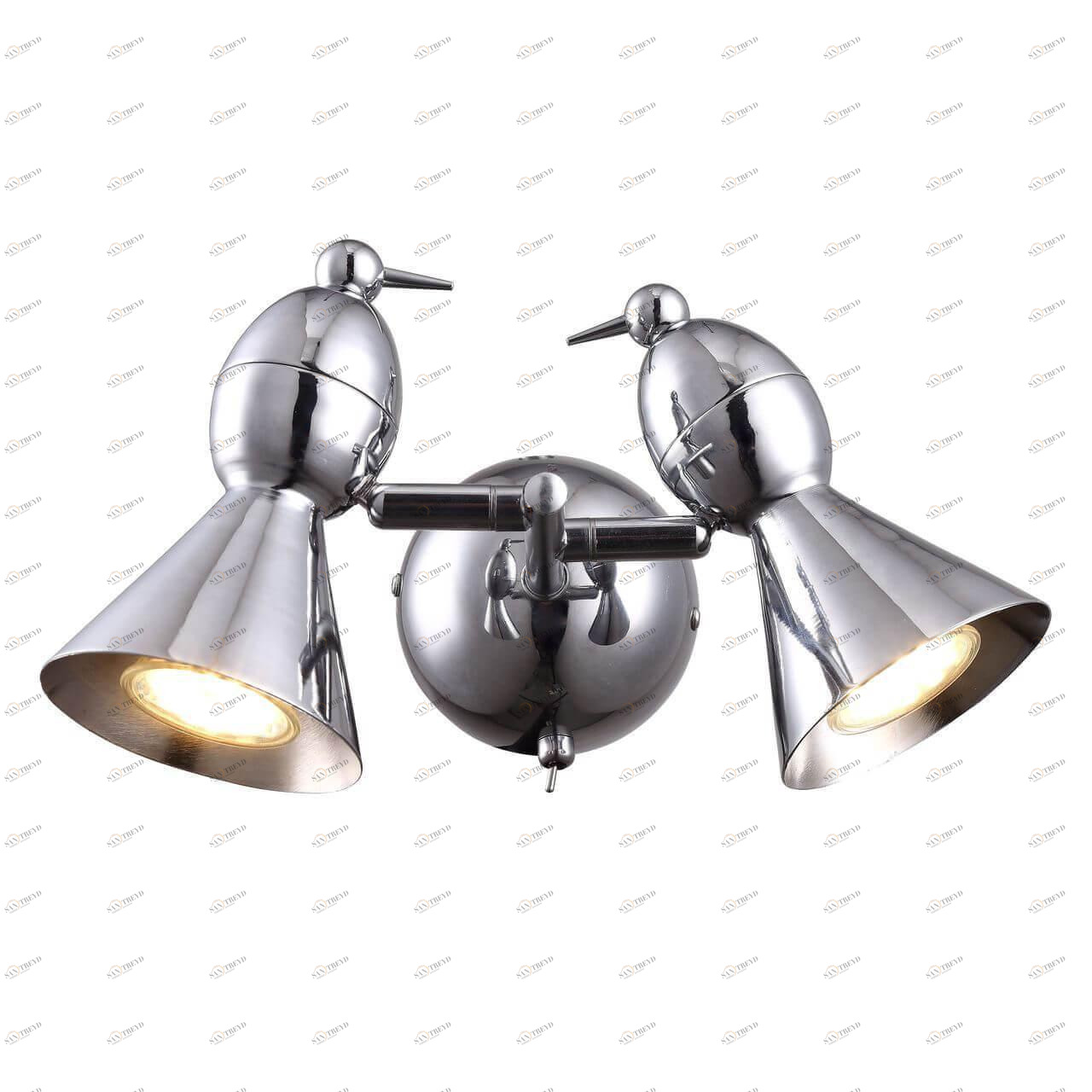 Спот настенный галогеновый на 2 лампы хром Picchio A9229AP-2CC ARTE LAMP PICCHIO CHROME 00-3926430 Хром 