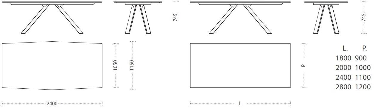 Ronda Design Прямоугольный обеденный стол sun-id-1434666 - Вид №1