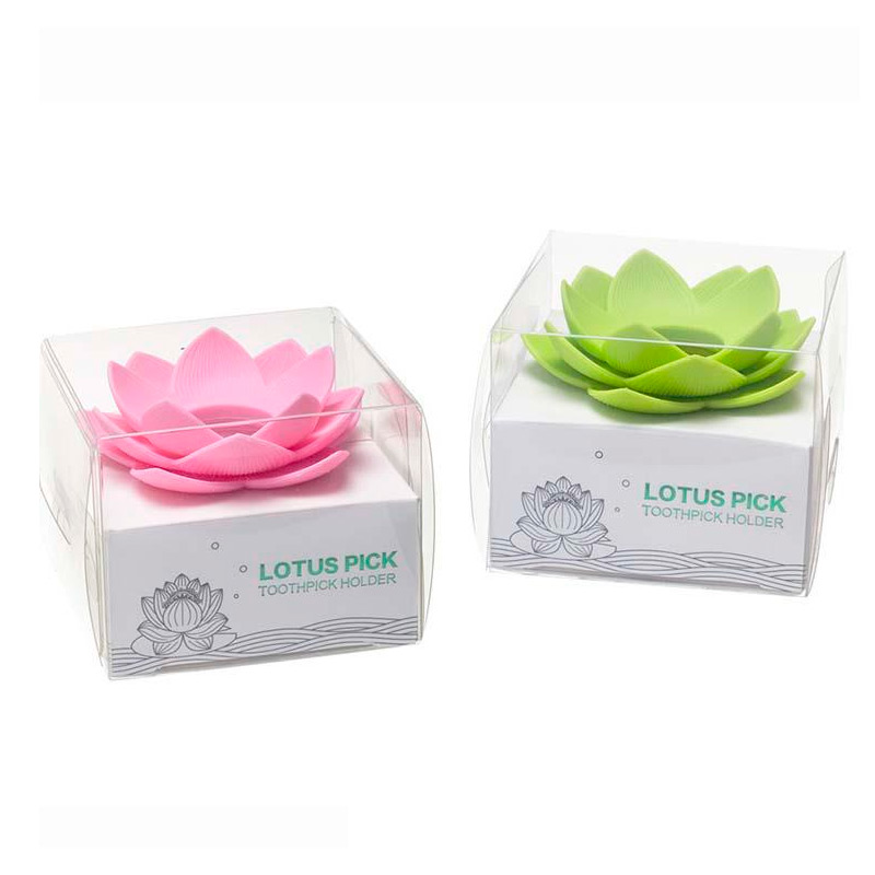 QL10156-WH-PK Держатель для зубочисток lotus белый-розовый Qualy  - Вид №3