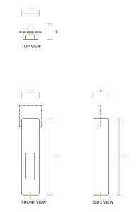 Бетон яркий фиксированный столб боллард