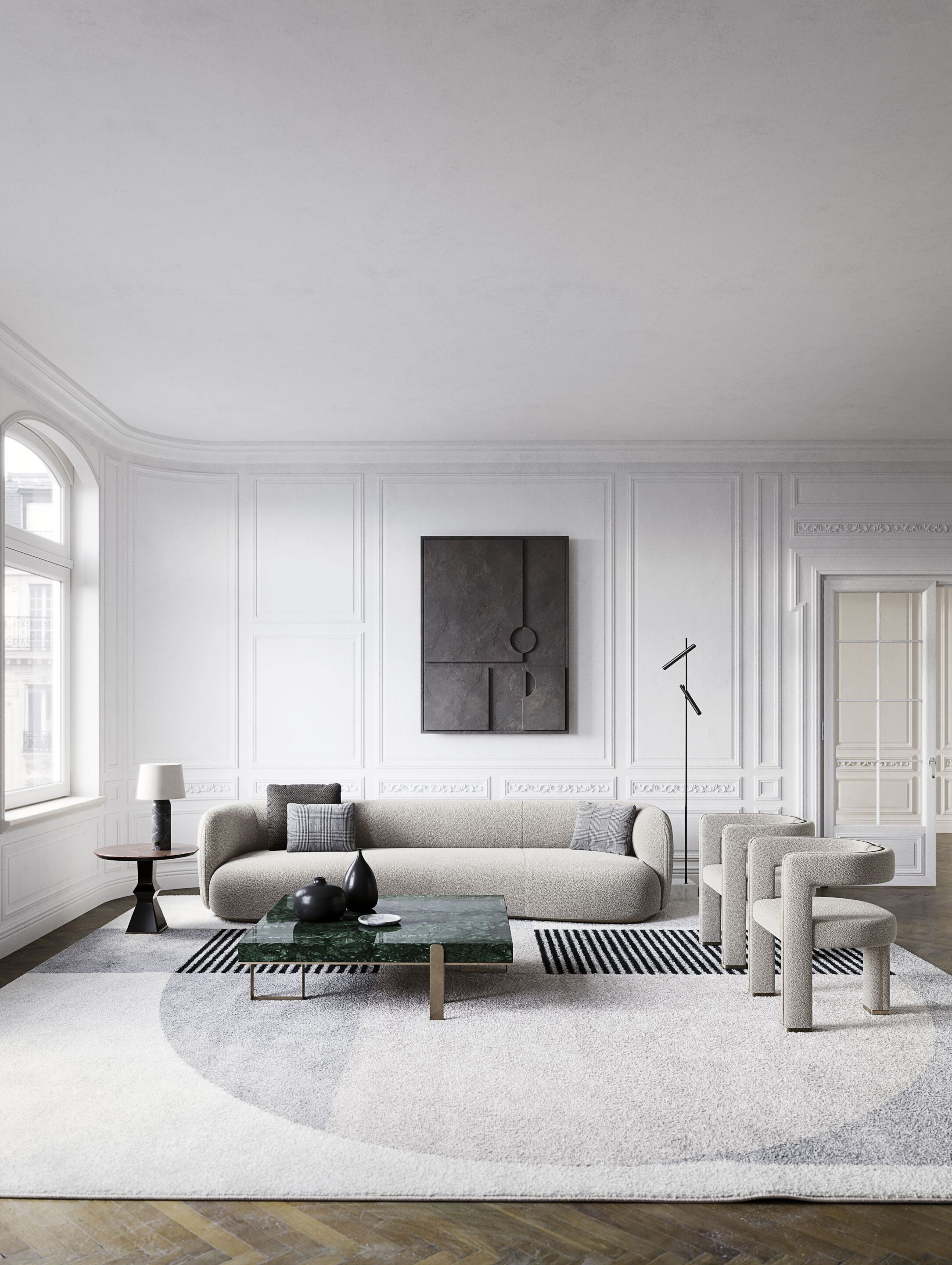 3-местный тканевый диван Capital Collection облако ARCH-00062469 - Вид №1