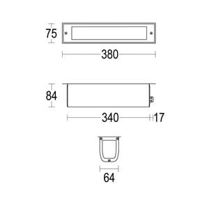 Алюминиевый прямоугольный светодиодный светильник Ghidini Lighting MINICONFINE C ARCH-00150830 - Вид №2