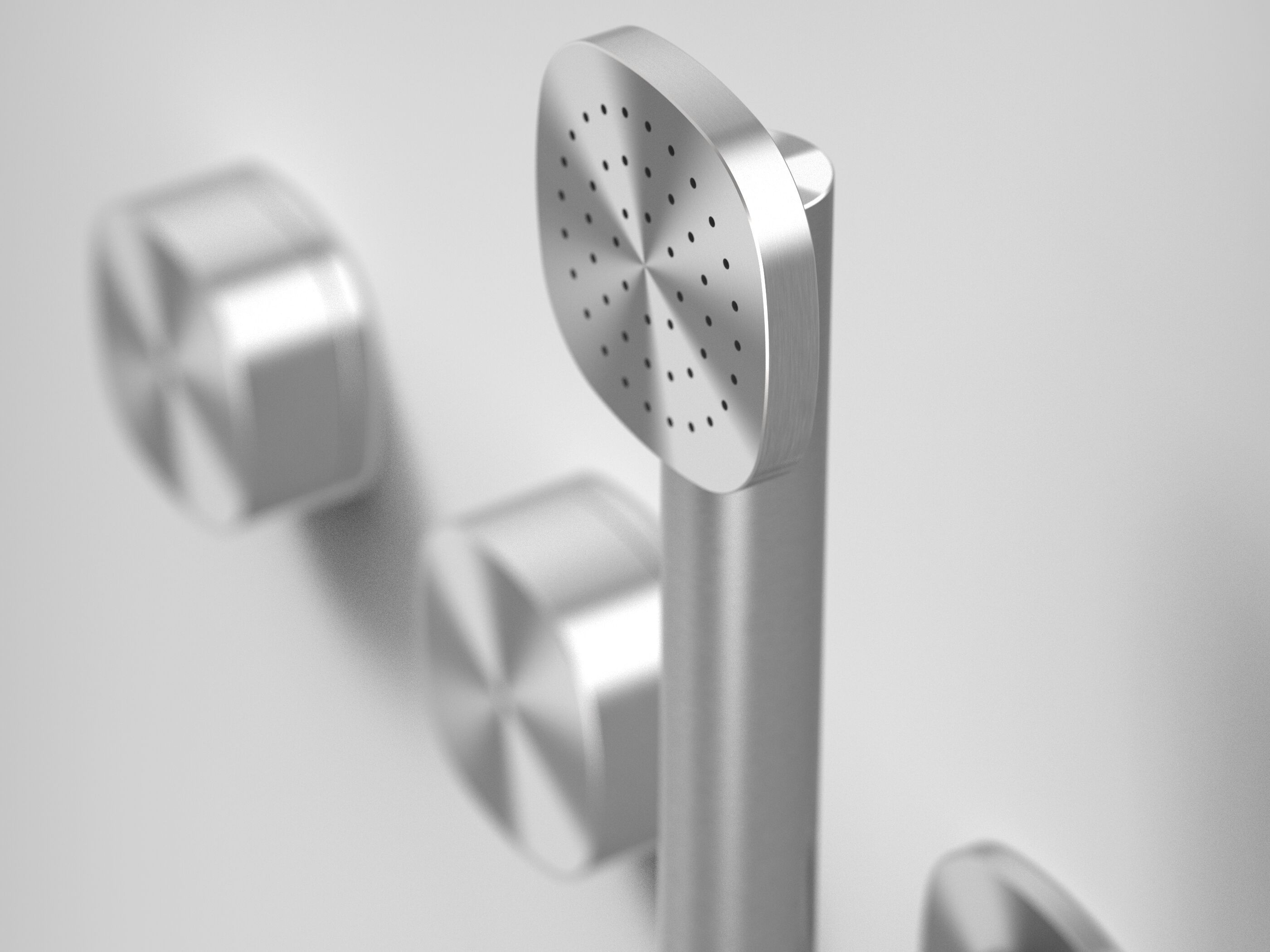 Набор для душа с 3 отверстиями из нержавеющей стали Quadrodesign супер ARCH-00081396 - Вид №1