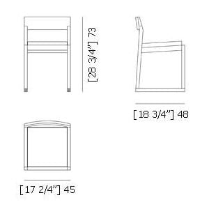Вишневый стул Morelato Contemporaneo ARCH-00021809