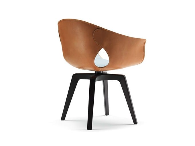 Кожаный поворотный стул с подлокотниками Poltrona Frau офис-офисные кресла ARCH-00130096 - Вид №2