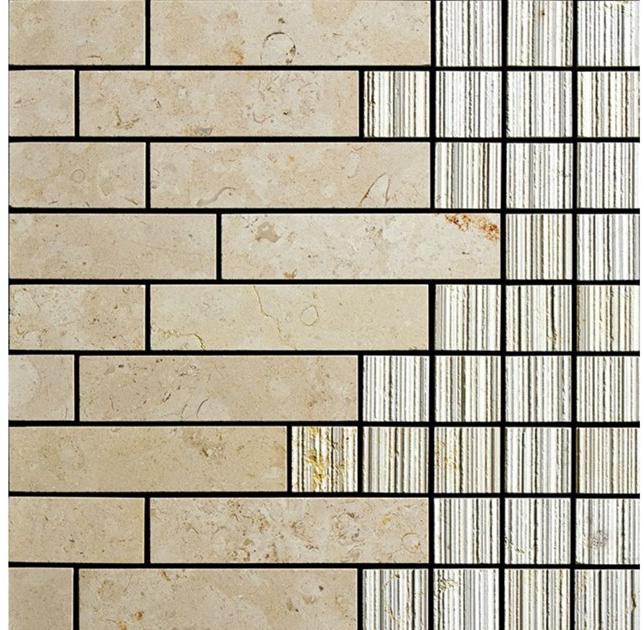 Ideamarmo Мраморная мозаика кремового цвета Shake Shk 302 - Вид №1