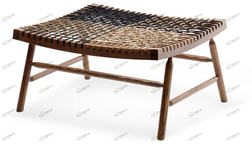 Saba Italia Подставка для ног из массива дерева и морской трос Sitar sun-id-1392516