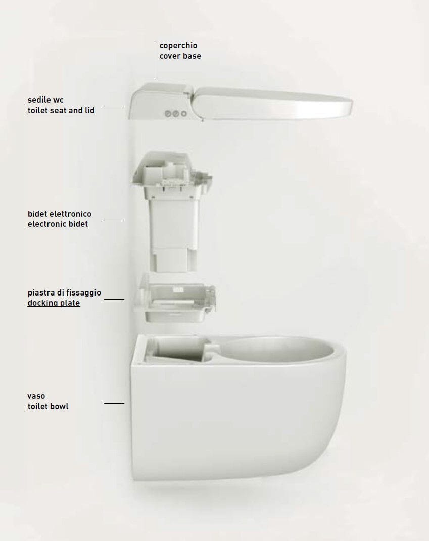 Керамический подвесной туалет для биде без бриды ArtCeram HYPE ARCH-00141810 - Вид №4