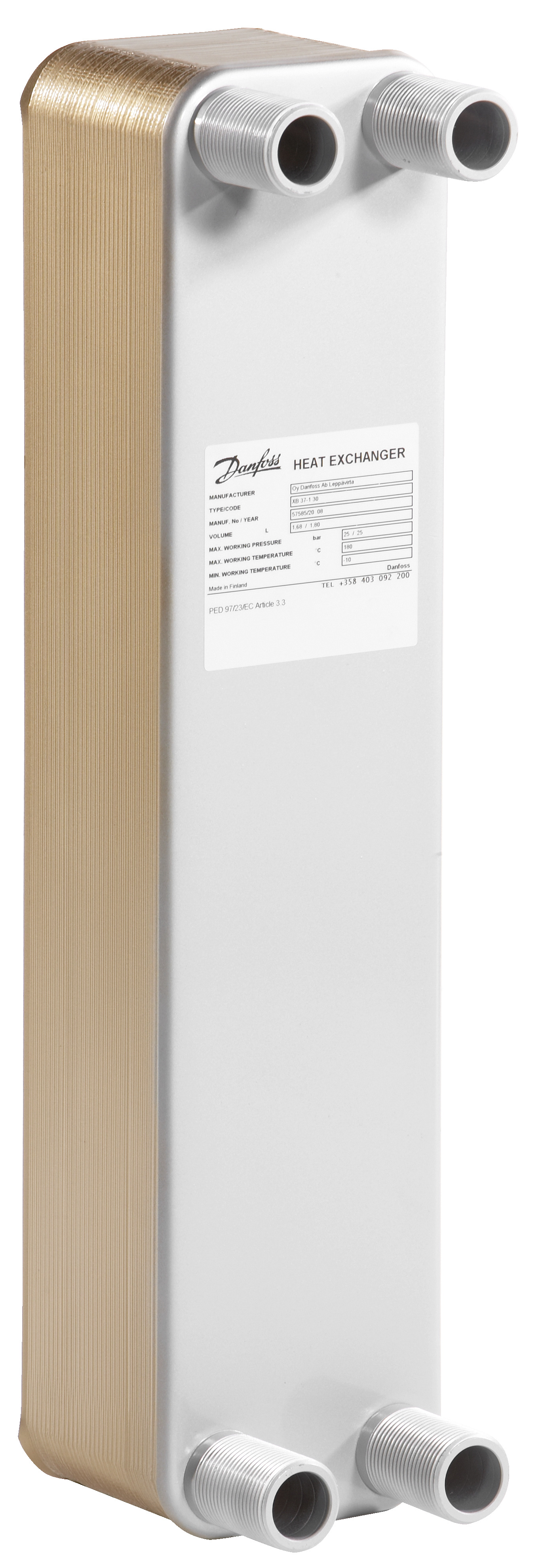 Danfoss Паяный пластинчатый теплообменник серии XB37 XB 37M-1 50 PN25 Паяный ТО 004H7292  - Вид №73