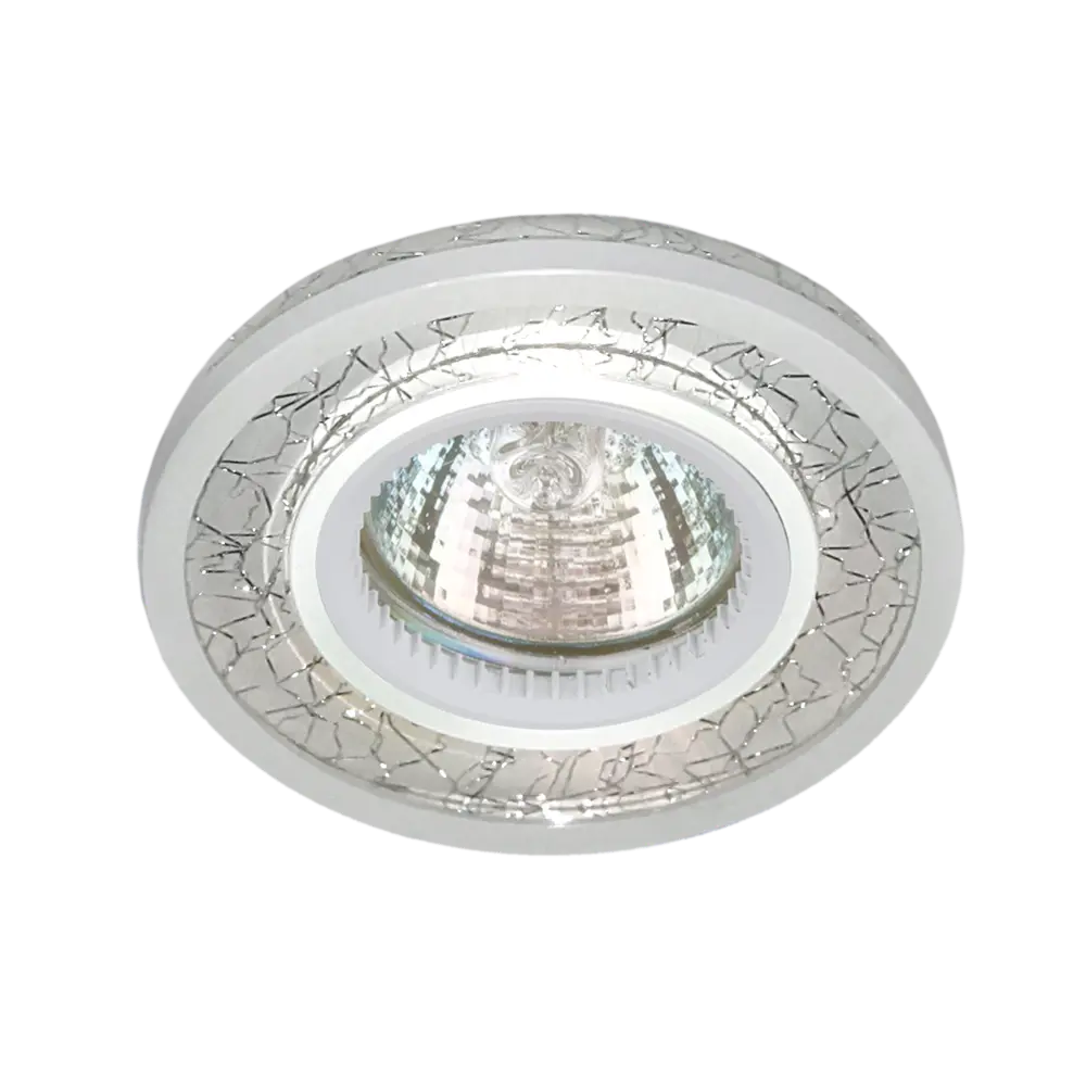 Светильник точечный встраиваемый Elektrostandard 7020 MR16 с LED-подсветкой под отверстие 60 мм, 2 м², цвет серебристый STLM-2044269 - Вид №1