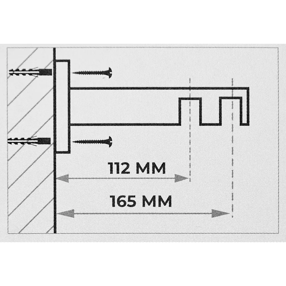 Держатель двухрядный Хайтек алюминий цвет белый 17.6 см ARTTEX STLM-2071421 - Вид №3