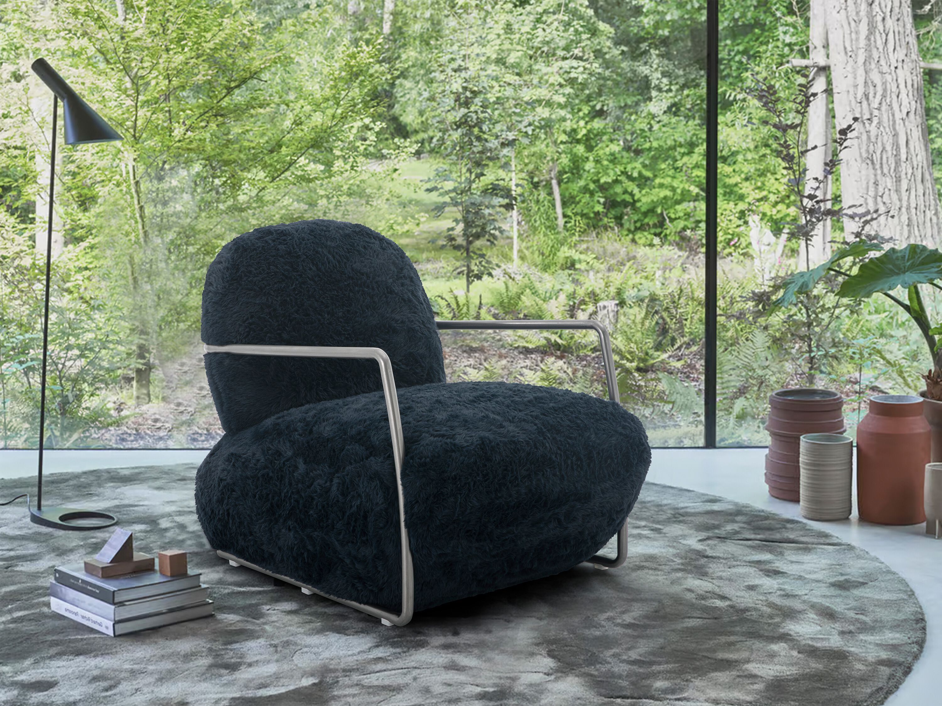 Кресло из искусственного меха с подлокотниками CAMPO DE' FIORI TANGO ARCH-00095981 - Вид №8