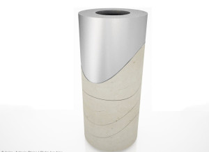 Оцинкованная стальная стойка для мусора