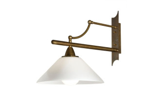 Светодиодный настенный светильник из латуни и стекла