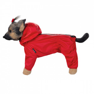 ПР0059238 Дождевик для собак DOG MODA красный девочка-5 Dogmoda