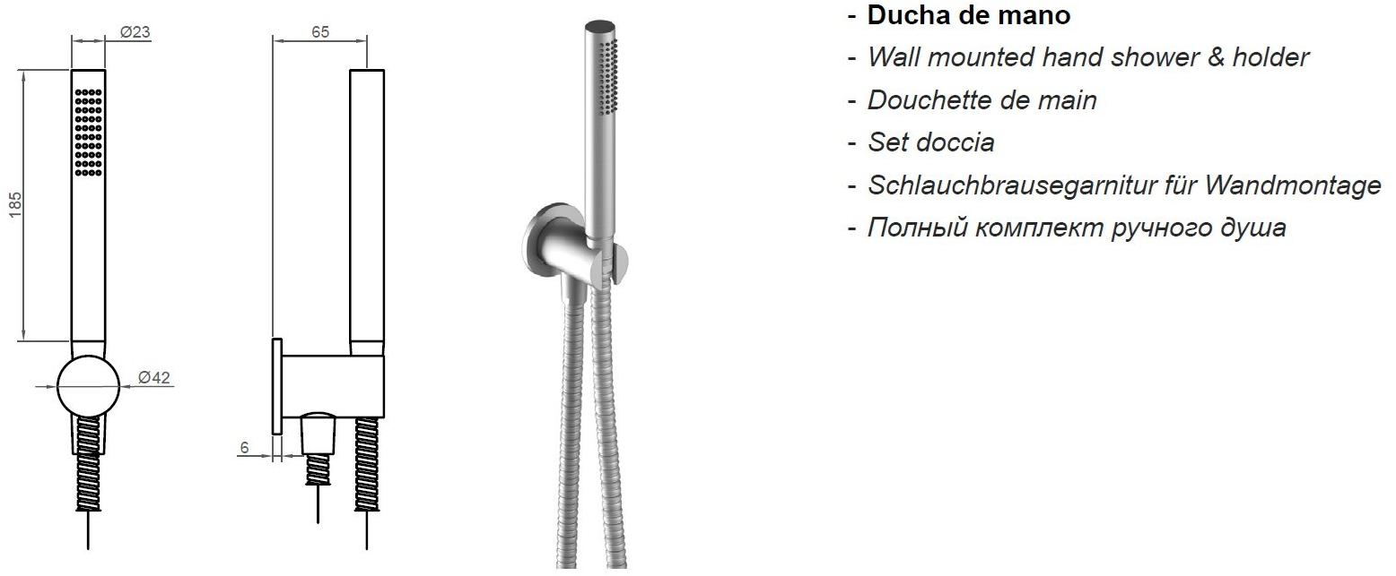 INBANI Смеситель для душа из латуни с лейкой Code sun-id-1418236 - Вид №9
