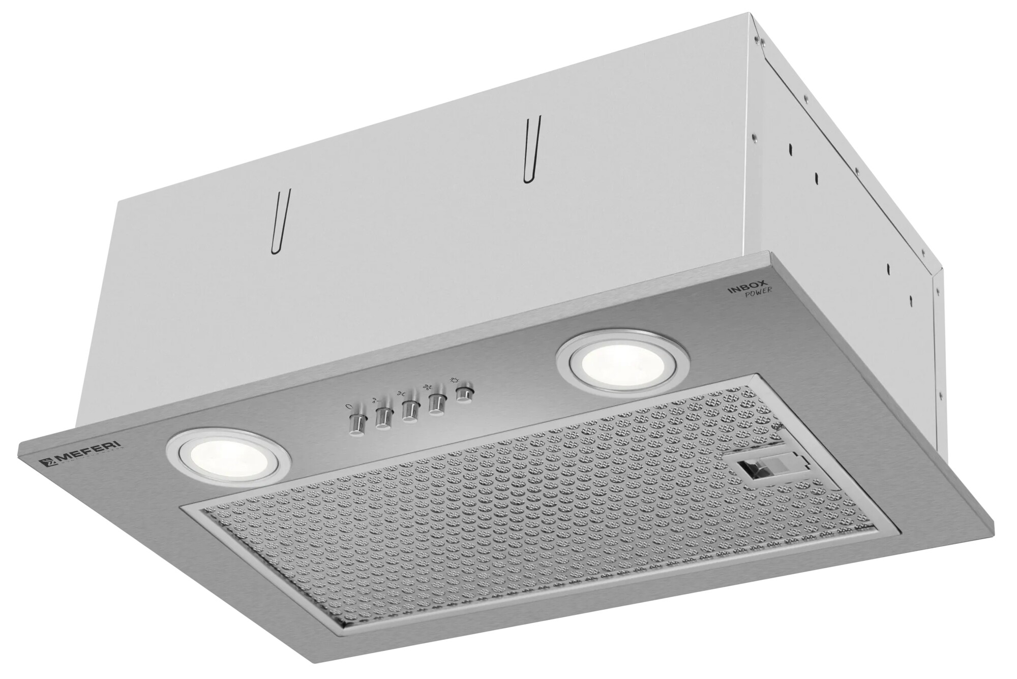 9168717 Вытяжка полновстраиваемая Meferi INBOX45IX POWER серый STDN-0020184 - Вид №3