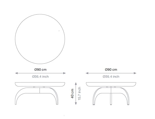 Круглый журнальный столик из ореха и мрамора REDA AMALOU DESIGN ARCH-00075467 - Вид №4