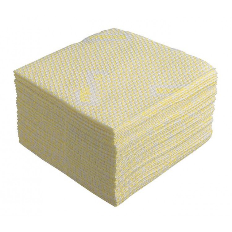 19164 Kimberly Clark Протирочные салфетки листовые Kimberly-Clark WypAll X80 Plus 19164 1-слойный 8 пачек по 30 листов, желтый  - Вид №1