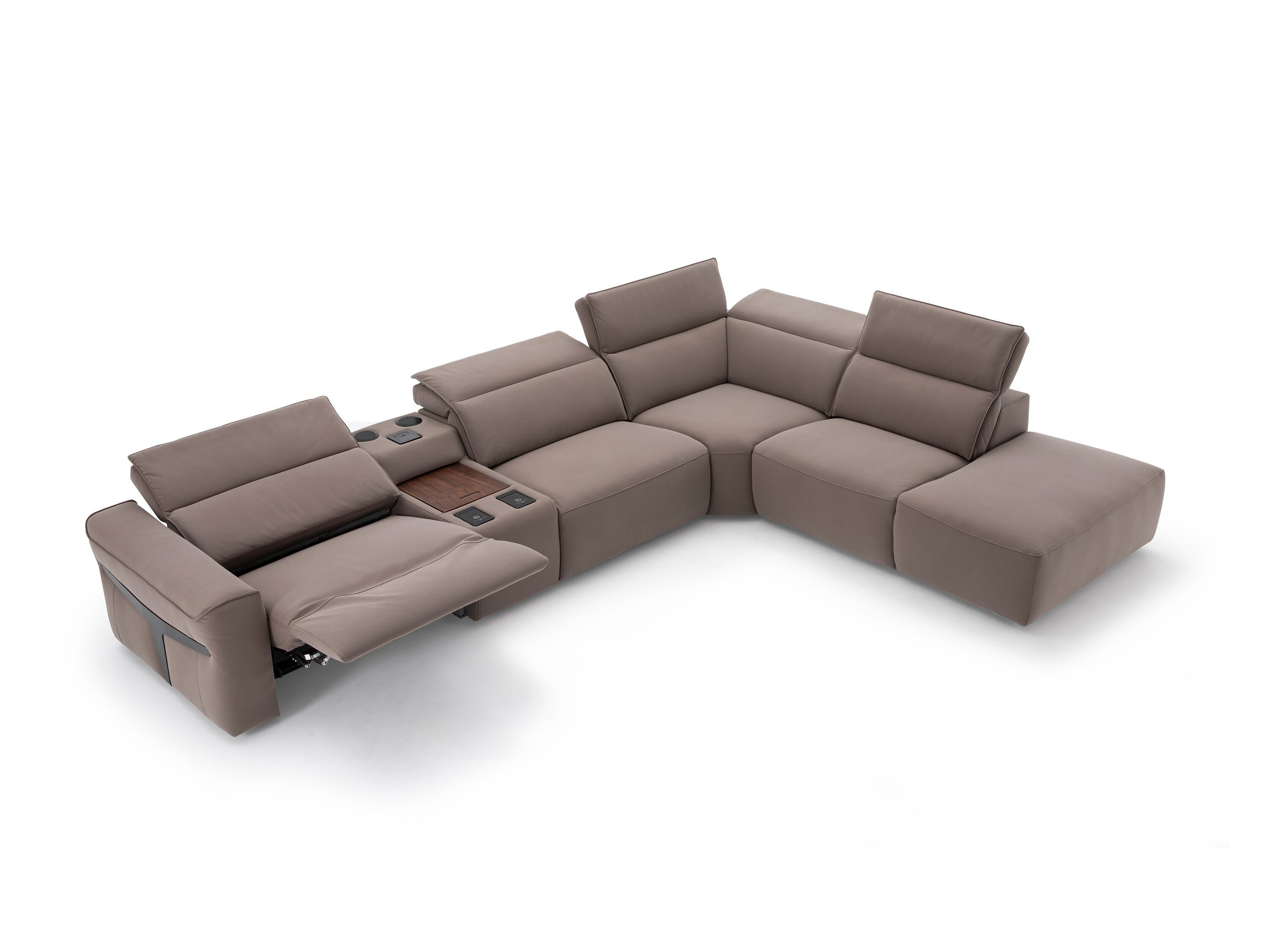 Кожаный угловой диван с электрическим движением CAMPO DE' FIORI CDF263 ARCH-00079306 - Вид №5