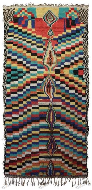 AFOLKI Прямоугольный шерстяной коврик с длинным ворсом Azilal Taa739be