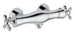 12300BC Смеситель-термостат Deco для душа, цвет белый-хром