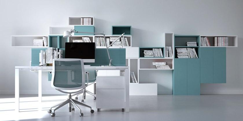 Elitable Стол из лакированного дерева с системой прокладки кабелей Eco sun-id-1462378 - Вид №11