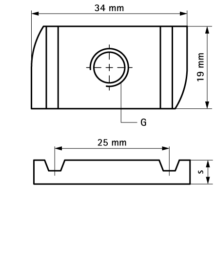 6517010 Монтажные профиля BIS Strut Канальные гайки (электролитическая оцинковка) монтаж в профиле Strut WALRAVEN  - Вид №1