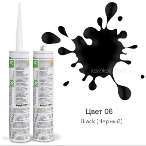 90813292 Герметик Kerakoll Fugabella Eco Silicone черный 310мл STLM-0948649