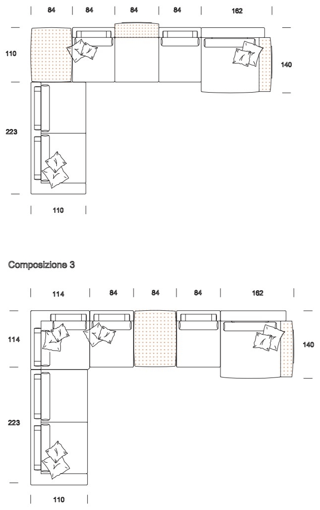 Former In Italia Модульный угловой диван из ткани Fellini sun-id-1375913 - Вид №8