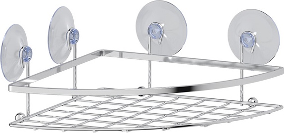 GHI 203 Полочка-решетка угловая на вакуумных присосках 26,5 cm SORCOSA Plain